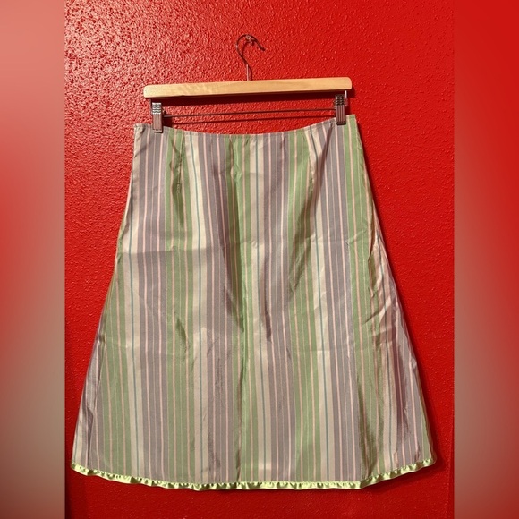 Anthropologie Snak Striped A-Line Skirt with Petticoat - Picture 3 of 8